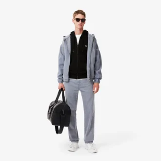 Erkek Fermuarlı Polar Kapüşonlu Sweatshirt