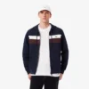 Erkek Fermuarlı Renk Bloklu Kapüşonlu Sweatshirt