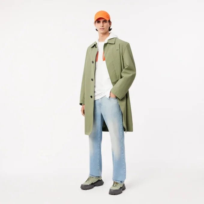 Erkek Fermuarlı Renk Bloklu Kapüşonlu Sweatshirt