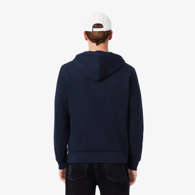 Erkek Fermuarlı Renk Bloklu Kapüşonlu Sweatshirt
