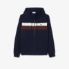 Erkek Fermuarlı Renk Bloklu Kapüşonlu Sweatshirt