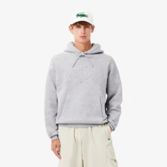 Erkek Geniş Kesim Baskılı Kapüşonlu Sweatshirt