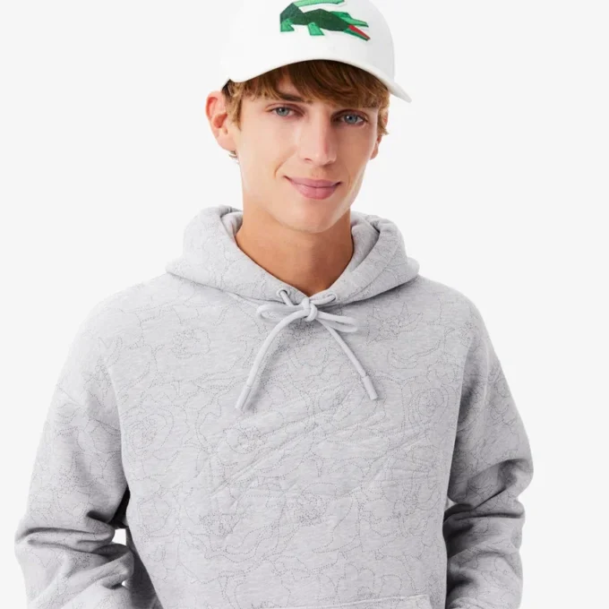 Erkek Geniş Kesim Baskılı Kapüşonlu Sweatshirt