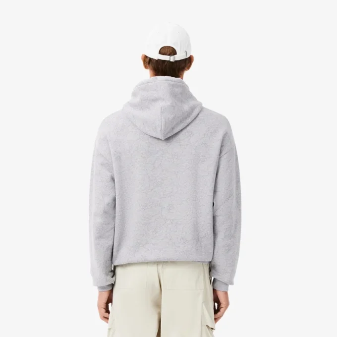Erkek Geniş Kesim Baskılı Kapüşonlu Sweatshirt