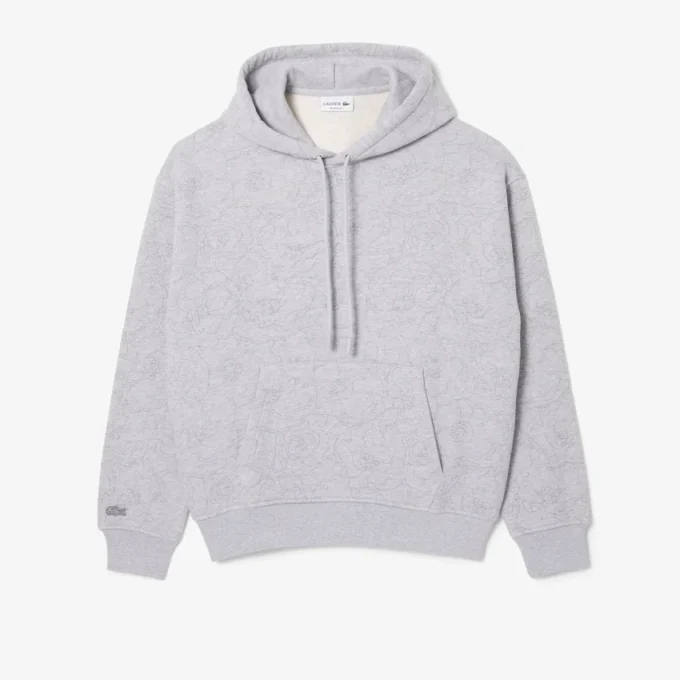 Erkek Geniş Kesim Baskılı Kapüşonlu Sweatshirt