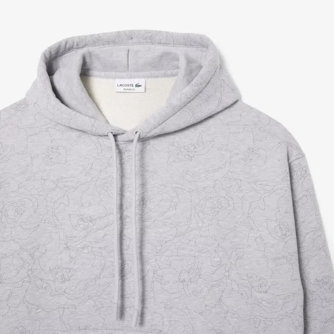 Erkek Geniş Kesim Baskılı Kapüşonlu Sweatshirt