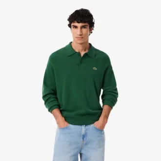 Erkek Geniş Kesim Yün Polo Tişört