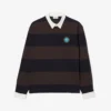 Erkek Gevşek Kesim Çizgili Rugby Polo Tişört