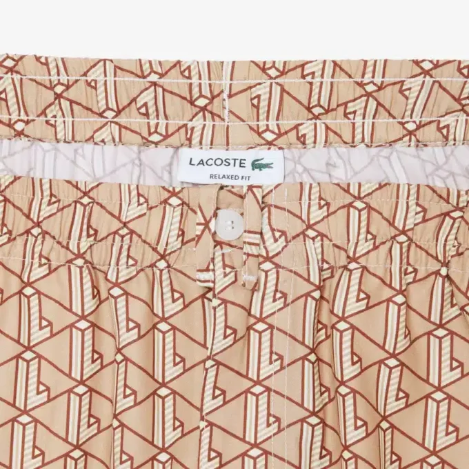 Erkek Hafif Monogram Desenli Şort