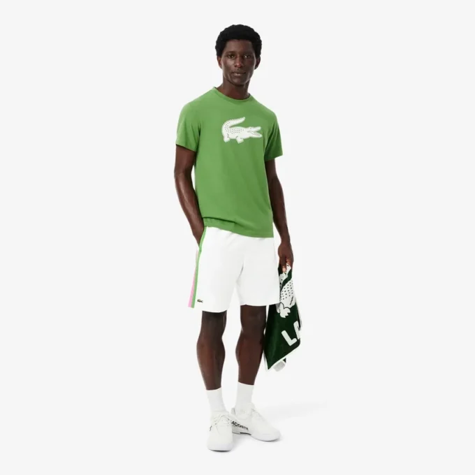 Erkek Hafif Renk Bloklu Çizgili Tenis Şortu