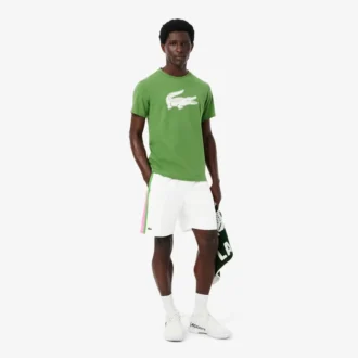 Erkek Hafif Renk Bloklu Çizgili Tenis Şortu