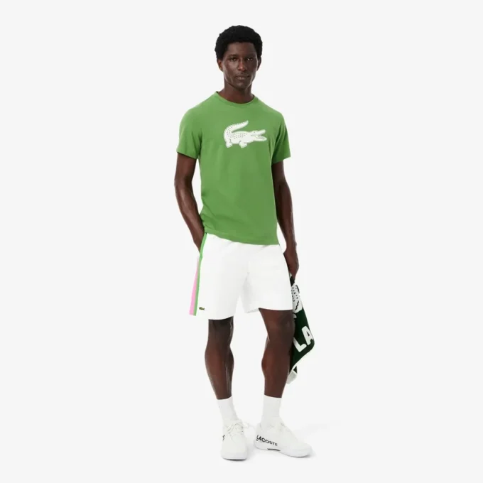 Erkek Hafif Renk Bloklu Çizgili Tenis Şortu
