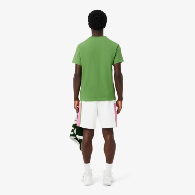 Erkek Hafif Renk Bloklu Çizgili Tenis Şortu