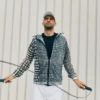 Erkek Hafif Timsah Desenli Spor Ceket
