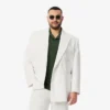Erkek Çift Düğmeli Nakışlı Heritage Rozetli Blazer