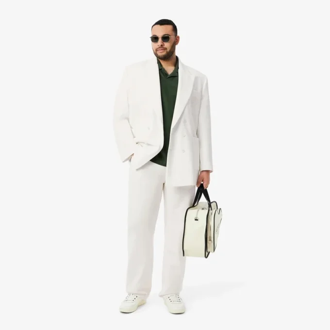 Erkek Çift Düğmeli Nakışlı Heritage Rozetli Blazer