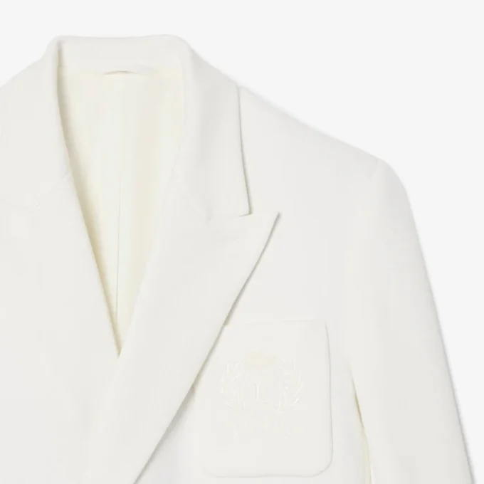 Erkek Çift Düğmeli Nakışlı Heritage Rozetli Blazer
