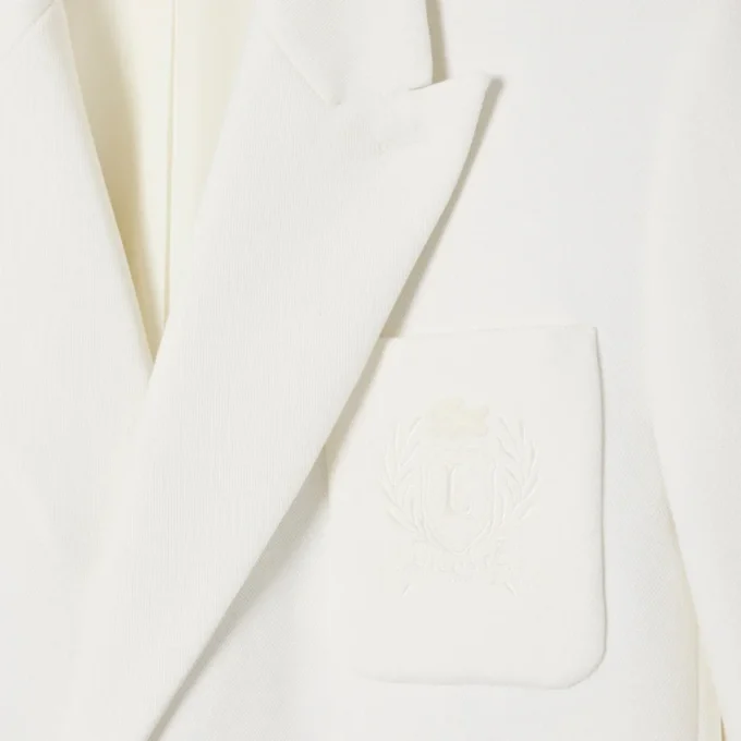 Erkek Çift Düğmeli Nakışlı Heritage Rozetli Blazer