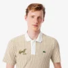 Erkek Isı Düzenleyici Çizgili Golf Polo Tişört