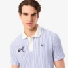Erkek Isı Düzenleyici Çizgili Golf Polo Tişört
