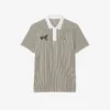 Erkek Isı Düzenleyici Çizgili Golf Polo Tişört