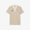 Erkek Isı Düzenleyici Çizgili Golf Polo Tişört