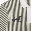 Erkek Isı Düzenleyici Çizgili Golf Polo Tişört
