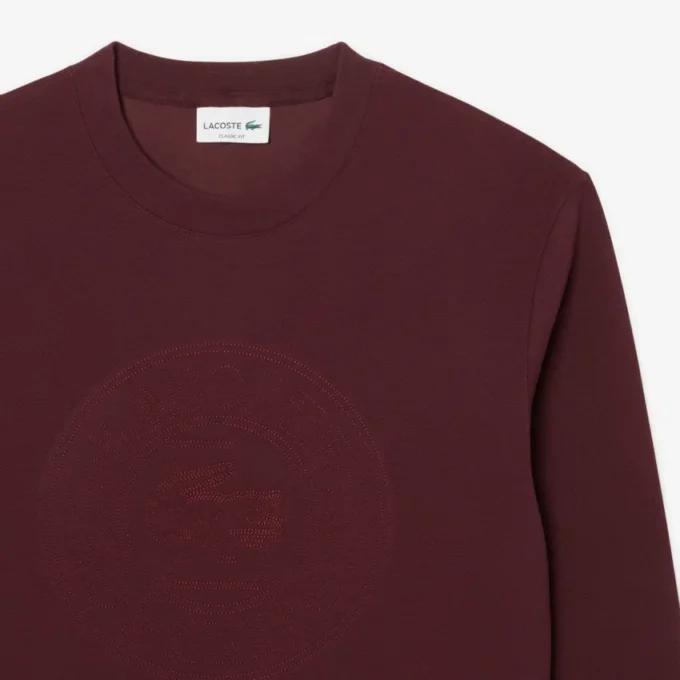 Erkek Kabartmalı Logo Piqua Sweatshirt