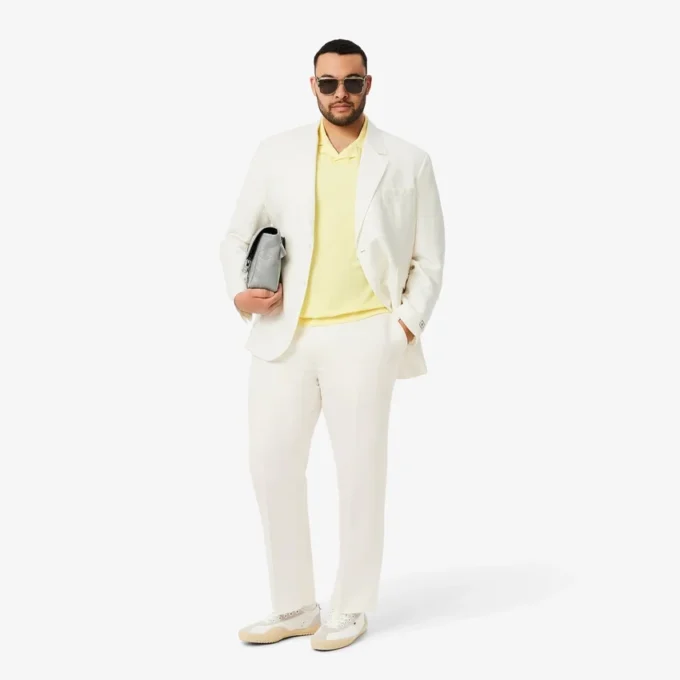 Erkek Keten Blend Blazer