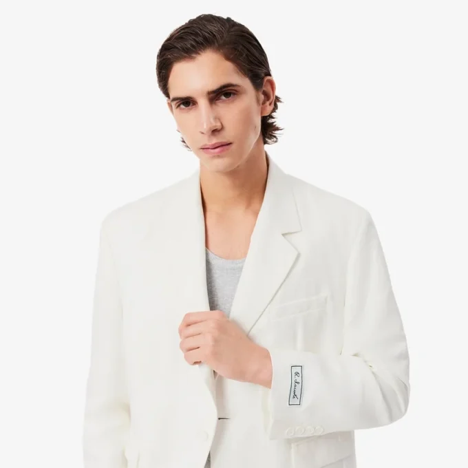 Erkek Keten Blend Blazer