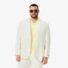 Erkek Keten Blend Blazer