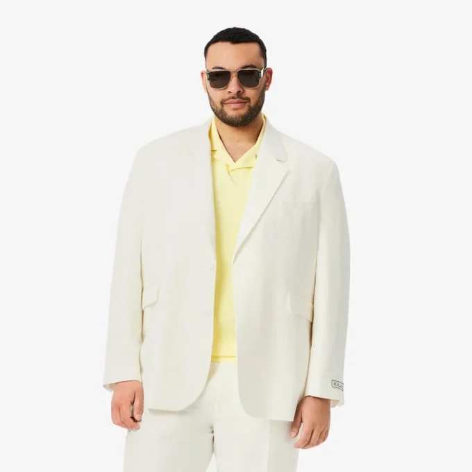 Erkek Keten Blend Blazer