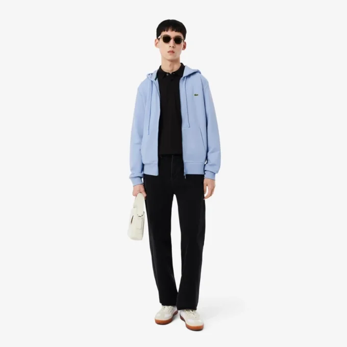 Erkek Klasik Kesim Fermuarlı Polar Sweatshirt
