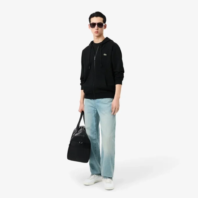 Erkek Klasik Kesim Fermuarlı Polar Sweatshirt