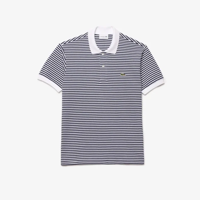 Erkek Klasik Kesim L.12.12 Çizgili Petit Piqua Polo