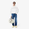 Erkek Klasik Kesim Logo Çizgili Sweatshirt