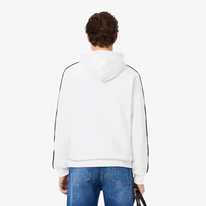Erkek Klasik Kesim Logo Çizgili Sweatshirt