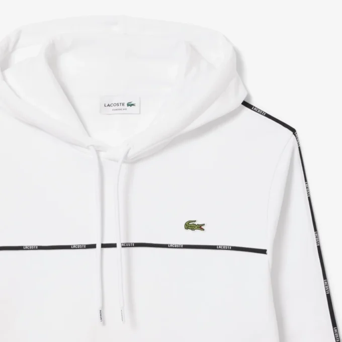 Erkek Klasik Kesim Logo Çizgili Sweatshirt