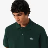 Erkek Klasik Kesim Manzara Timsah Desenli Pique Polo Tişört