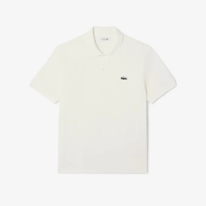 Erkek Klasik Kesim Manzara Timsah Desenli Pique Polo Tişört