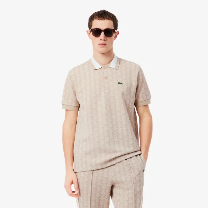 Erkek Klasik Kesim Monogram Polo Tişört