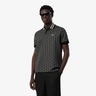 Erkek Klasik Kesim Monogram Polo Tişört