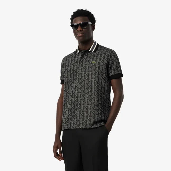 Erkek Klasik Kesim Monogram Polo Tişört