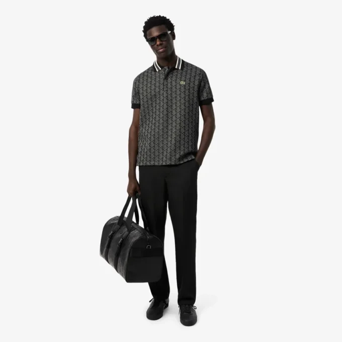 Erkek Klasik Kesim Monogram Polo Tişört