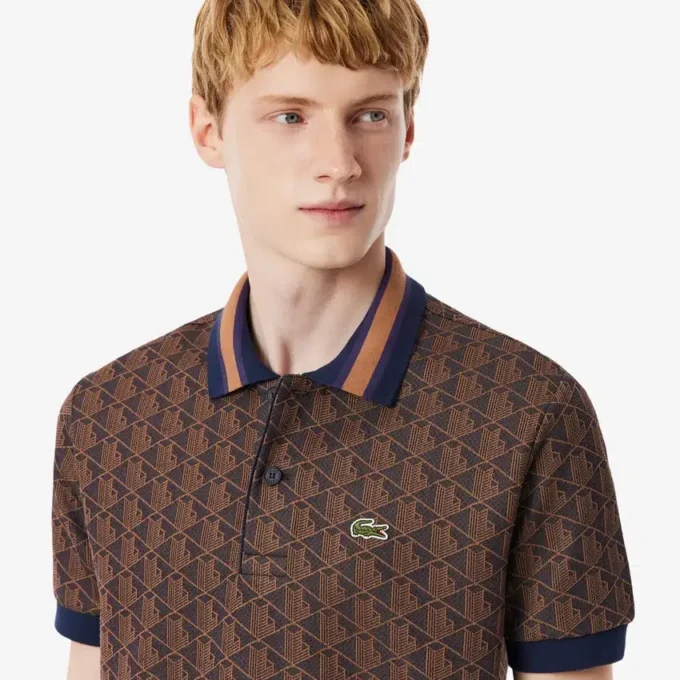 Erkek Klasik Kesim Monogram Polo Tişört