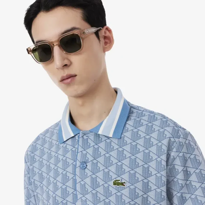 Erkek Klasik Kesim Monogram Polo Tişört