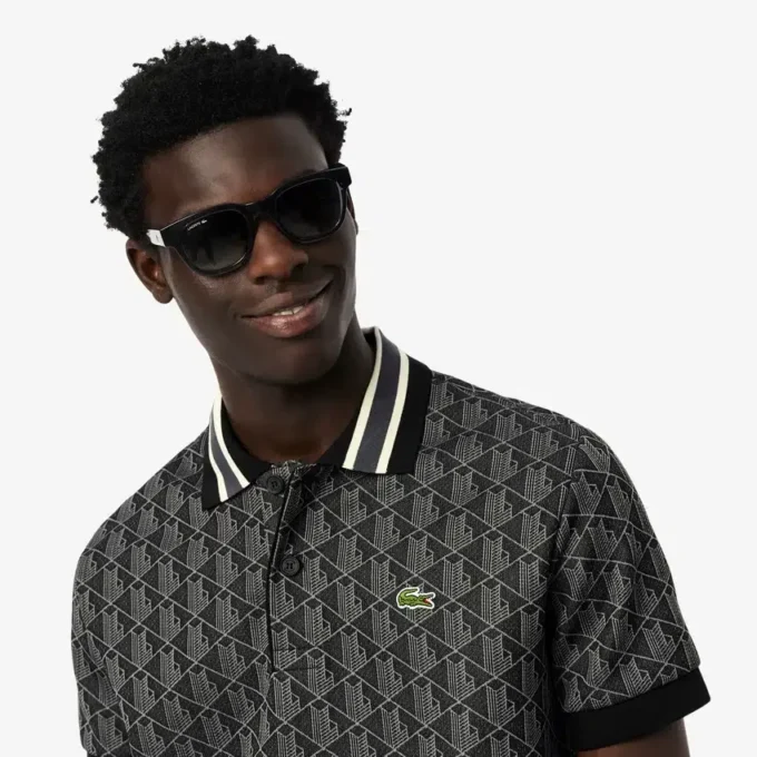 Erkek Klasik Kesim Monogram Polo Tişört