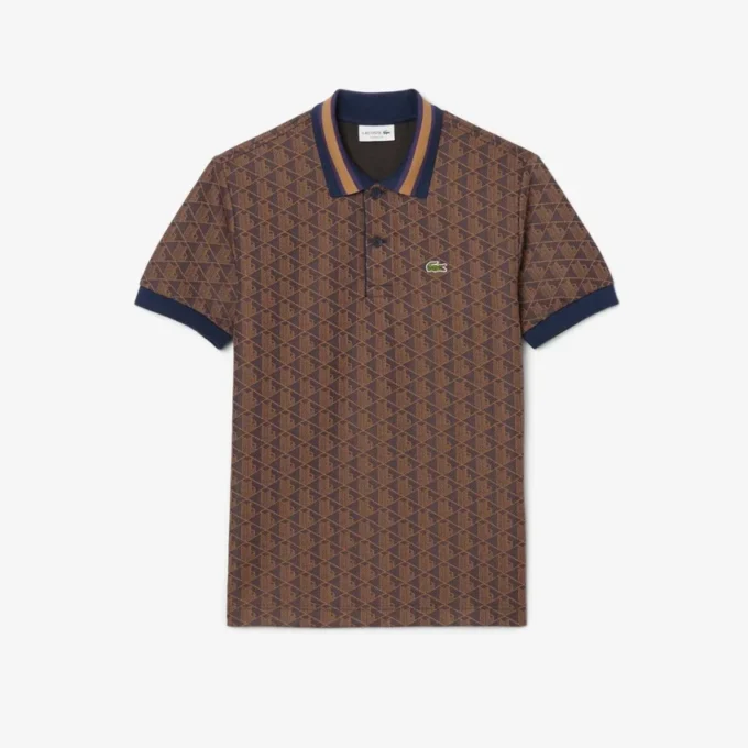 Erkek Klasik Kesim Monogram Polo Tişört