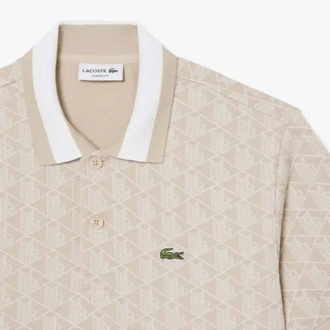 Erkek Klasik Kesim Monogram Polo Tişört