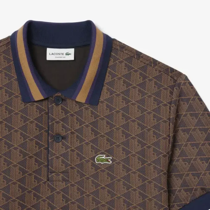 Erkek Klasik Kesim Monogram Polo Tişört